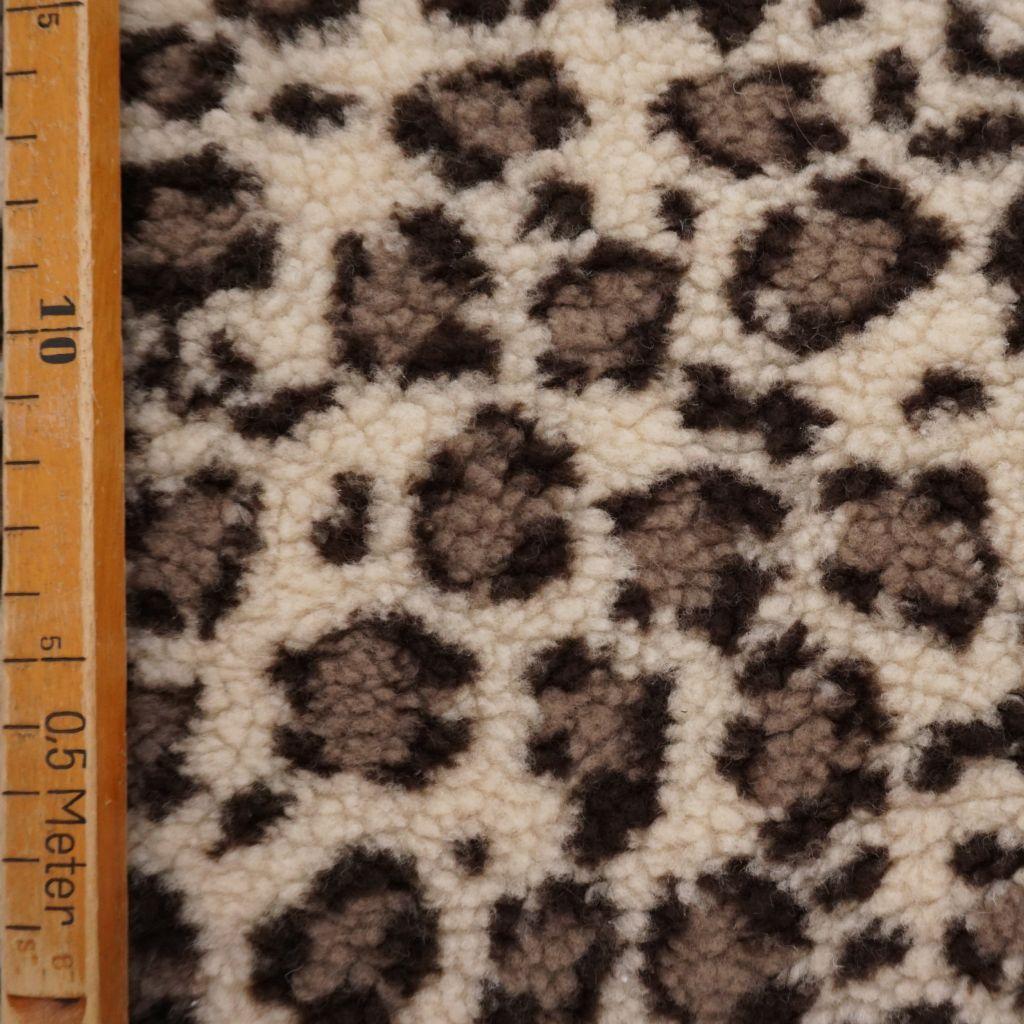 Teddyplüsch Fellimitat Leo Panther braun beige